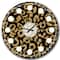 Designart 'Golden Leopard Fur Mid-Century Modern Wall Clock